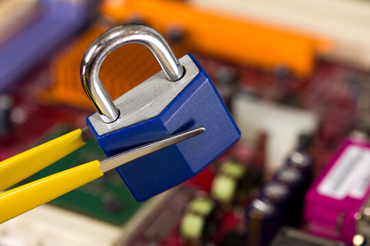 Conceptual photo of a padlock symbolizing internet security.