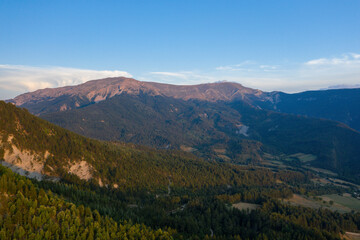 The panoramic view of the Gorges du Verdon in Europe, France, Provence Alpes Cote dAzur, Var, in summer, on a sunny day.