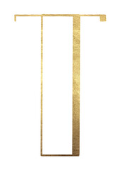 Alphabet. The letters are gold. Letter T Latin Alphabet. English. Uppercase letters. Beautiful letters for the beginning of the page