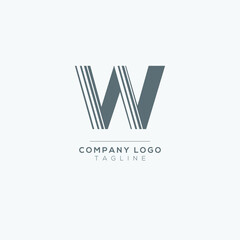 Abstract letter W logo design. Creative, Premium Minimal emblem design template. Graphic Alphabet Symbol for Corporate.