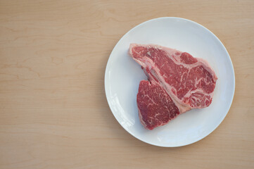 Porterhouse steak on a cutting board