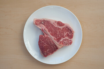 Porterhouse steak on a cutting board