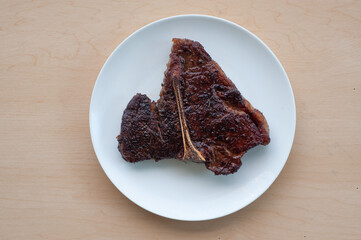 cooked Porterhouse steak 