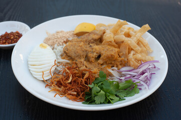 Nan Gyi Thoke -  Burmese rice noodle