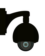Surveillance camera lens. vector illustration