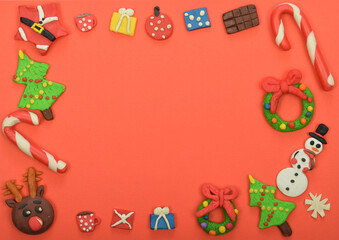 Christmas figurines from handmade plasticine
