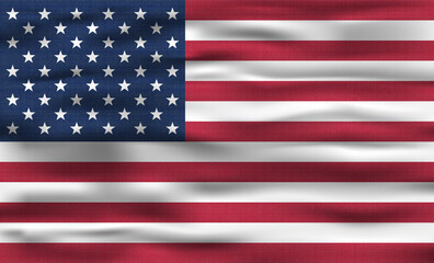 Realistic United States of America flag vector illustration