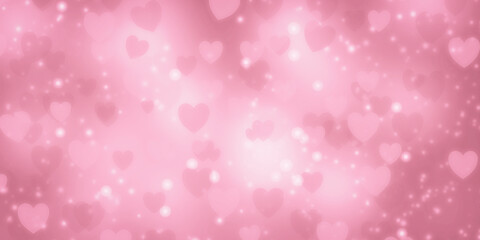 Fototapeta na wymiar abstract pink background with hearts