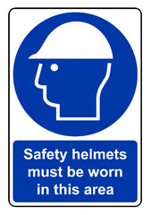 Safety helmets must be worn in this area