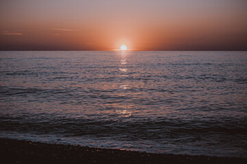 sunset on the black sea