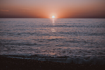 sunset on the black sea