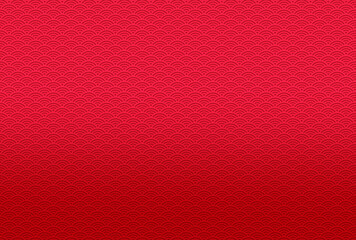 青海波模様の赤い背景