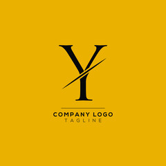 Abstract letter Y logo design. Creative, Premium Minimal emblem design template. Graphic Alphabet Symbol for Corporate.