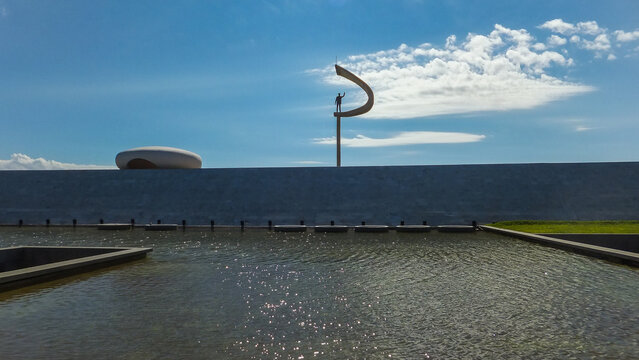 Bras&iacute;lia, Federal District, Brazil, December 2012 - view of JK Memorial (Memorial JK), a famous memorial designed by  Oscar Niemeyer