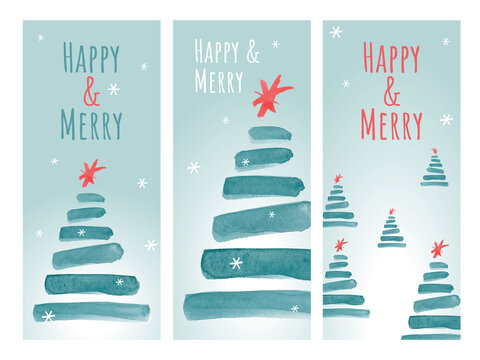 Illustrated Christmas card templates