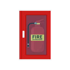 Fire extinguisher cartoon vector. Fire extinguisher on white background.