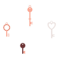 Stylized keys great for Valentine's Day, March 8, wedding