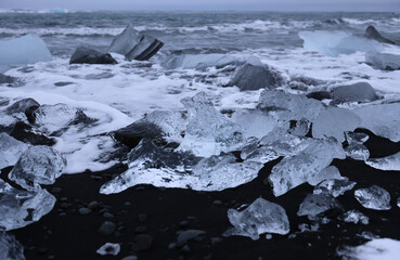 Ice diamonds on the beach, Diamonds Beach Iceland