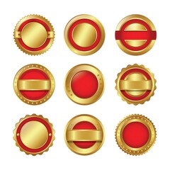 set of gold badge