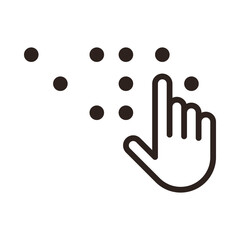 Braille icon. Blind symbol - 474956004