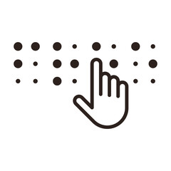 Braille icon. Blind symbol