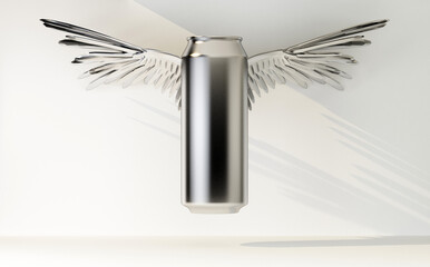 aluminum can with wings