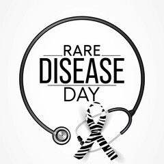 Rare Disease Day is observed every year on the last day of February to raise awareness for rare diseases and improve access to treatment and medical representation. Vector illustration.
