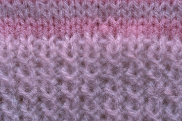 Macro detail of the woolen fabric of a homemade clothing
