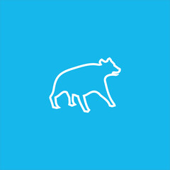 bear logo vector template line art