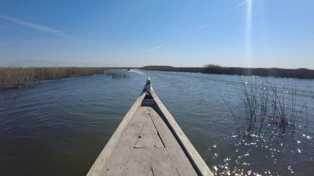 Boat trip in the Mesopotamian / Iraqi Marshes with the so called Marsh Arabs (Ma'dan)