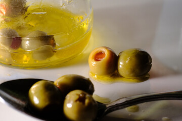 Macro Pimiento Stuffed Olives