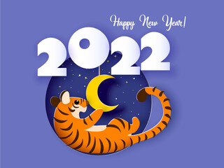 Chinese new year 2022 year of the tiger. Modern background design.
