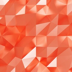 Abstract orange low poly triangle geometric background. 3d rendering.