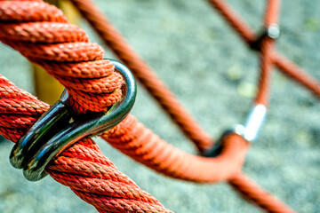 climbing rope at a playground