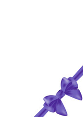 White Sheet Template with Purple Ribbon and Bow Gift Sheet	