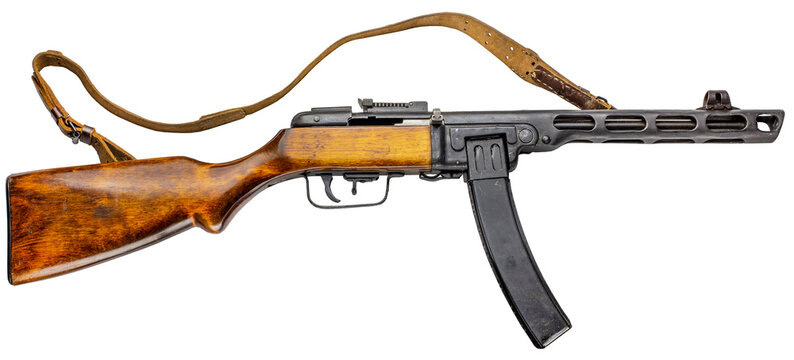 historical Shpagin submachine gun of the Second World War