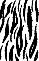 Abstract tiger vertikal black and white stripes, exotic animal skin design background.