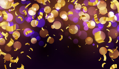 Award nomination ceremony luxury background with golden glitter sparkles