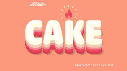 Cake Birthday Editable Text Effect