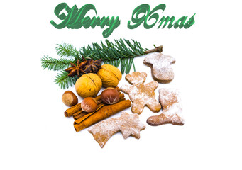 Greeting Card with Text Merry Xmas