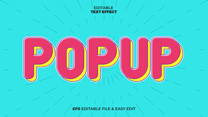 Po-pup Culture Editable Text Effect