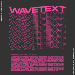 Wavetext Cybertext Editable Text Effect