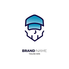 Hat logo template design for brand or company and other