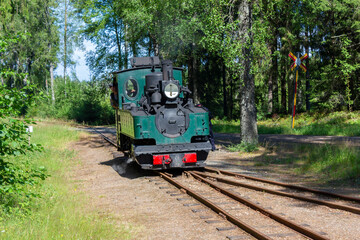 Fototapeta premium A sight from an old railroad and train museum in Ohs, Sweden