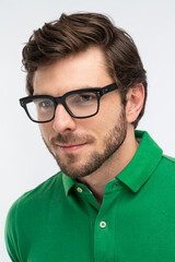 Obraz premium portrait of a man, with sunglasses, studio shot