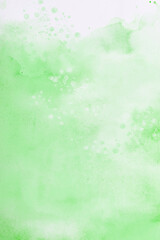 Abstract green watercolor background. Watercolor background for invitations, cards, posters. Texture, abstract background, color splashing
