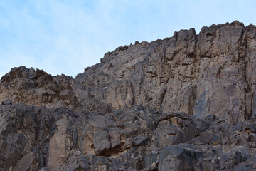 Fototapeta na wymiar Egypt. Sinai. Mountains against the blue sky.