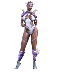 Obraz premium Warrior amazon woman with daggers.