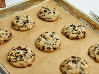 Homemade Chewy Chocolate Chip Cookies Dessert