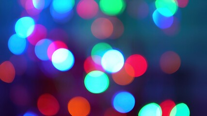 multicolored bokeh blurred christmas tree lights background